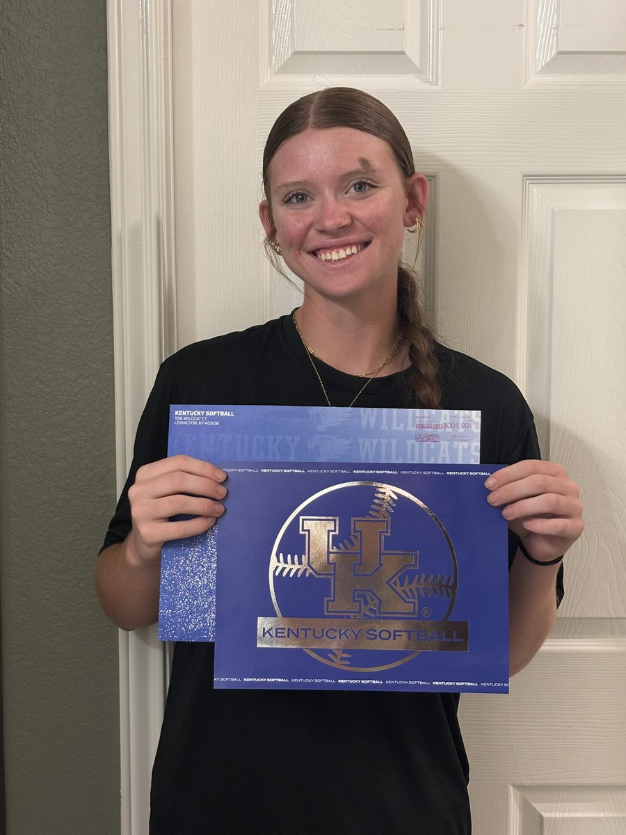 Thank you <a href="/UKsoftball/">Kentucky Softball</a> for the letter. Excited to come to a camp! 
<a href="/D1Softball/">D1Softball</a> <a href="/ExtraInningSB/">EXTRA INNING SOFTBALL</a> <a href="/SBRRetweets/">Softball Recruiting Reposts</a> <a href="/SoftballDown/">Down South Softball</a> <a href="/BuzzCentex/">Buzz Fastpitch</a> <a href="/TreyHoldbrook/">Trey Holdbrook</a>