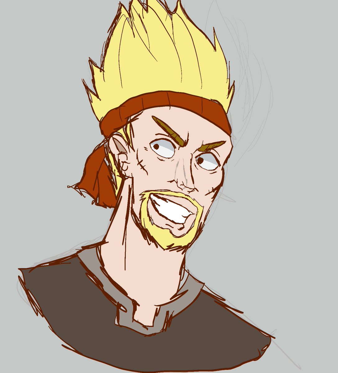 GreenEvana17789's tweet image. Quick Thorkell sketch from memory 
#VINLAND_SAGA #thorkell