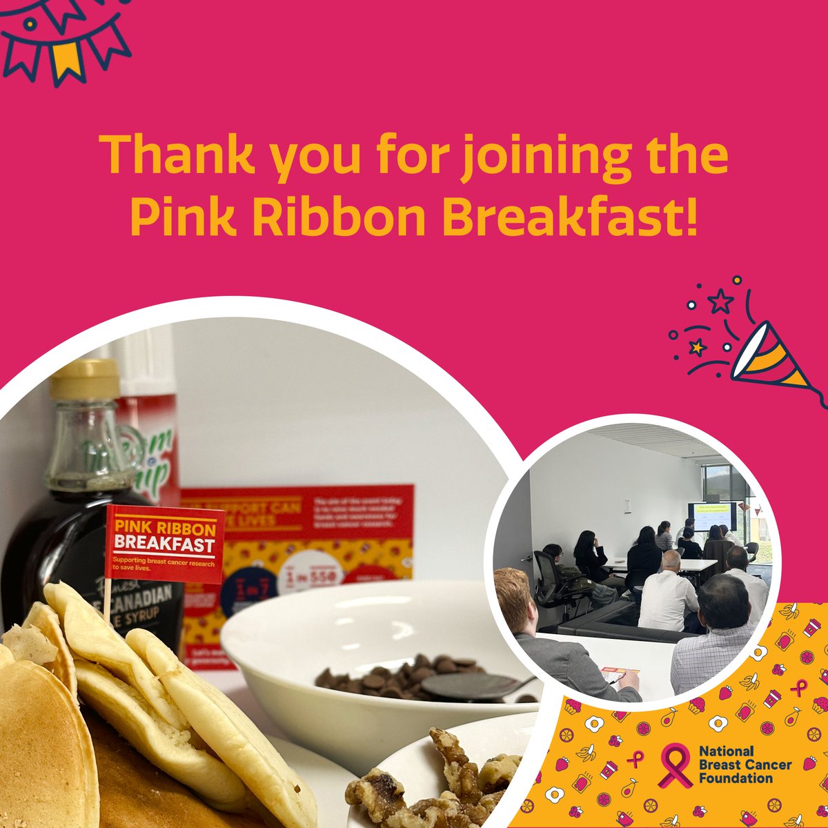 F1Solutions_AUS's tweet photo. A huge thank you to everyone who joined, donated, and supported the Pink Ribbon Breakfast!  Your generosity helps fund vital breast cancer research, support services, and prevention programs through the NBCF.🎀

#PinkRibbonBreakfast #NBCF #BreastCancerAwareness #TogetherWeCan https://t.co/ww6aaIdZJs