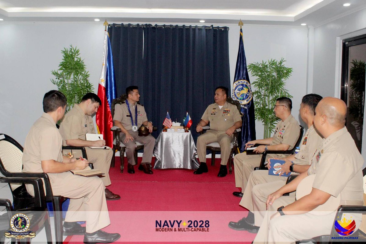 PhilFleet's tweet image. Fleet Engages in Strategic Dialogue with Chief JUSMAG

See full report here:
facebook.com/share/p/1Vitxh…

#PhilFleetVanguardofOurSeas
#ModernandMultiCapablePHNavy
#OneAFPOnePhilippines
#StrongAFPStrongPhilippines
#AFPyoucanTRUST
#SundaloSalamatSaSerbisyo