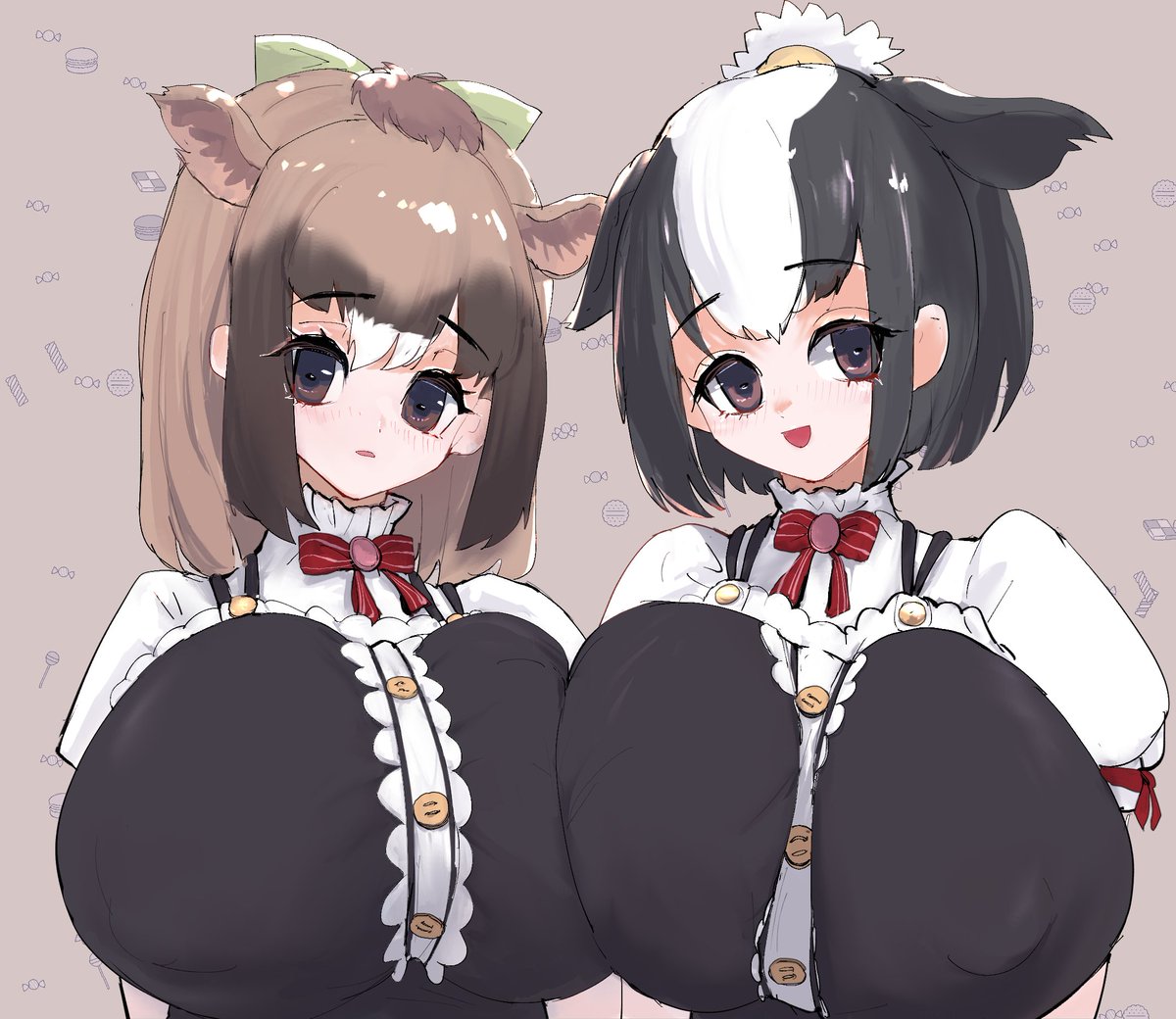 トリックオアトリート‼️🤍🐄🖤🐄🤎 