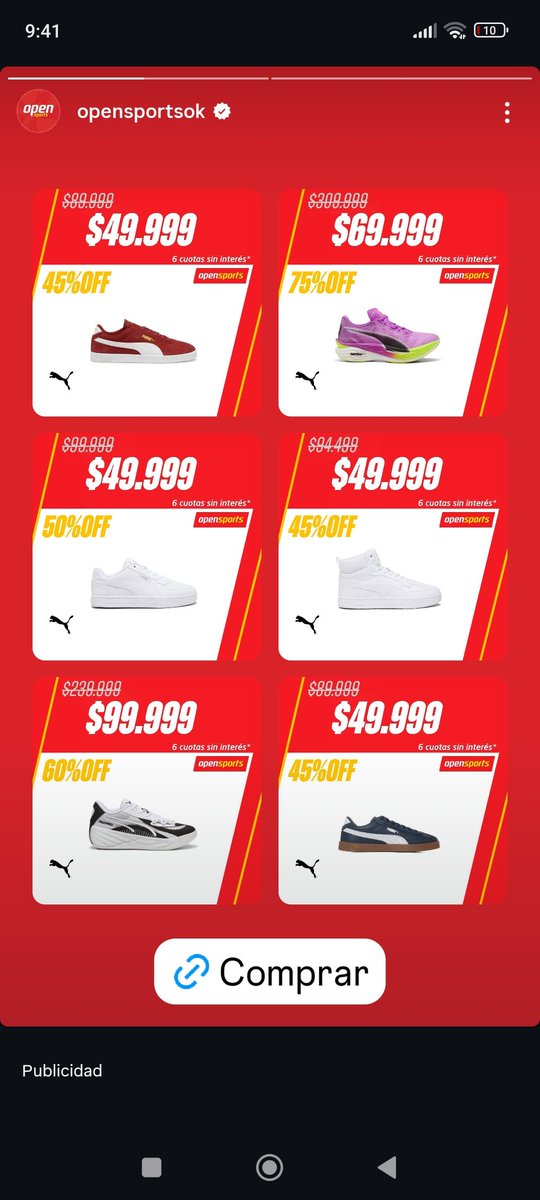 PablitoIgnacio9's tweet photo. Esto es legal?
@dzapatillas @opensports

Muestran un precio, clickeas y es otro. https://t.co/U5R3wfrwH9