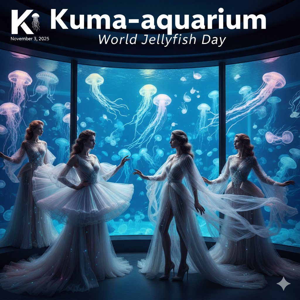 AIArtExercise's tweet photo. 11/3は #世界クラゲの日
"World Jellyfish Day"

1. 水族館編
2. 海の神秘編
3. 水族館ゲーム編
4. ファッションと本物のコラボ編

#AIアート #AIイラスト #AIart https://t.co/Unl0rbytSd