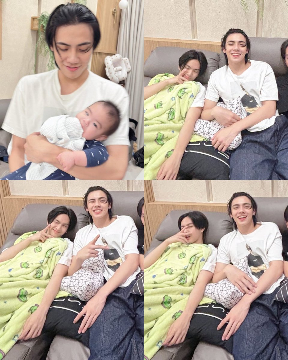 babybarbiepeem's tweet image. เหมือนม๊าเหนื่อย แล้วป๊าช่วยเลี้ยงอ่ะ ฟีลๆ แล้วเสื้อขาวคู่กันด้วยป่ะ 😳