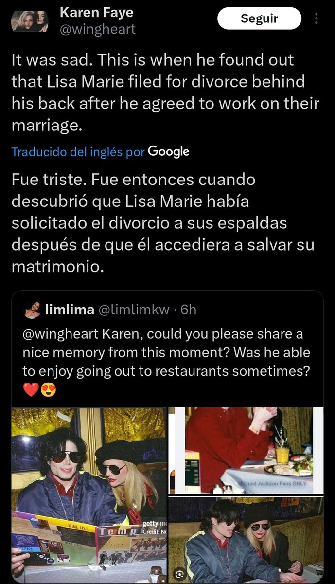 Razones del porqué no me gusta la ex esposa de Michael (Karen es una p3rra lo sé) pero dice la verdad... Ya ven porque nunca me va gustar ella, siempre actuó en las espaldas de Michael..