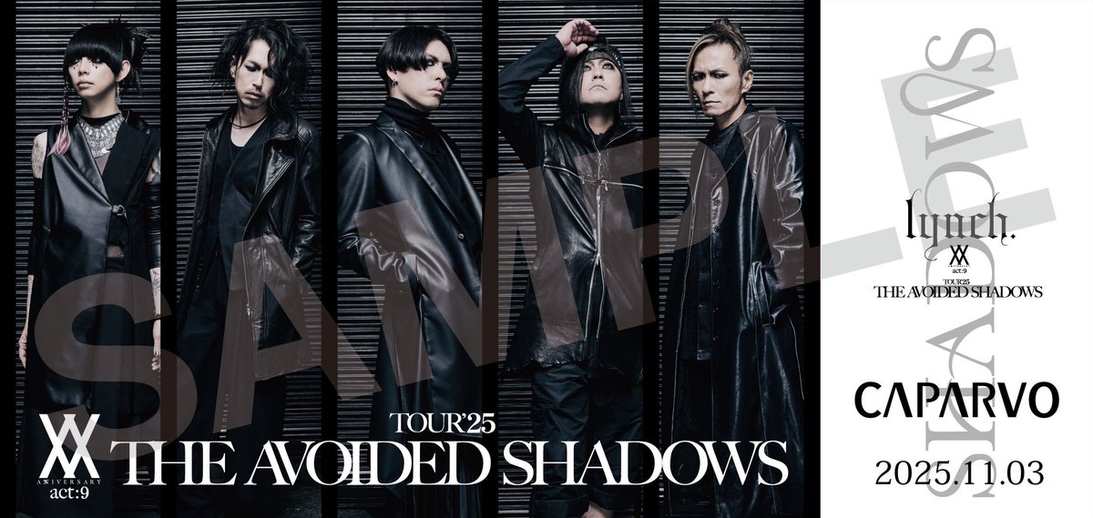 LIVE情報】 本日 XX act:9 TOUR'25「THE AVOIDED SHADOWS」 2025年11月