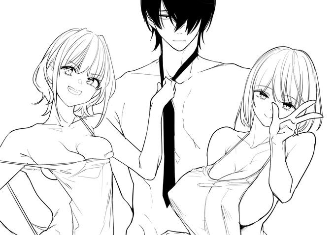 お嬢の手の位置が不穏な絵 