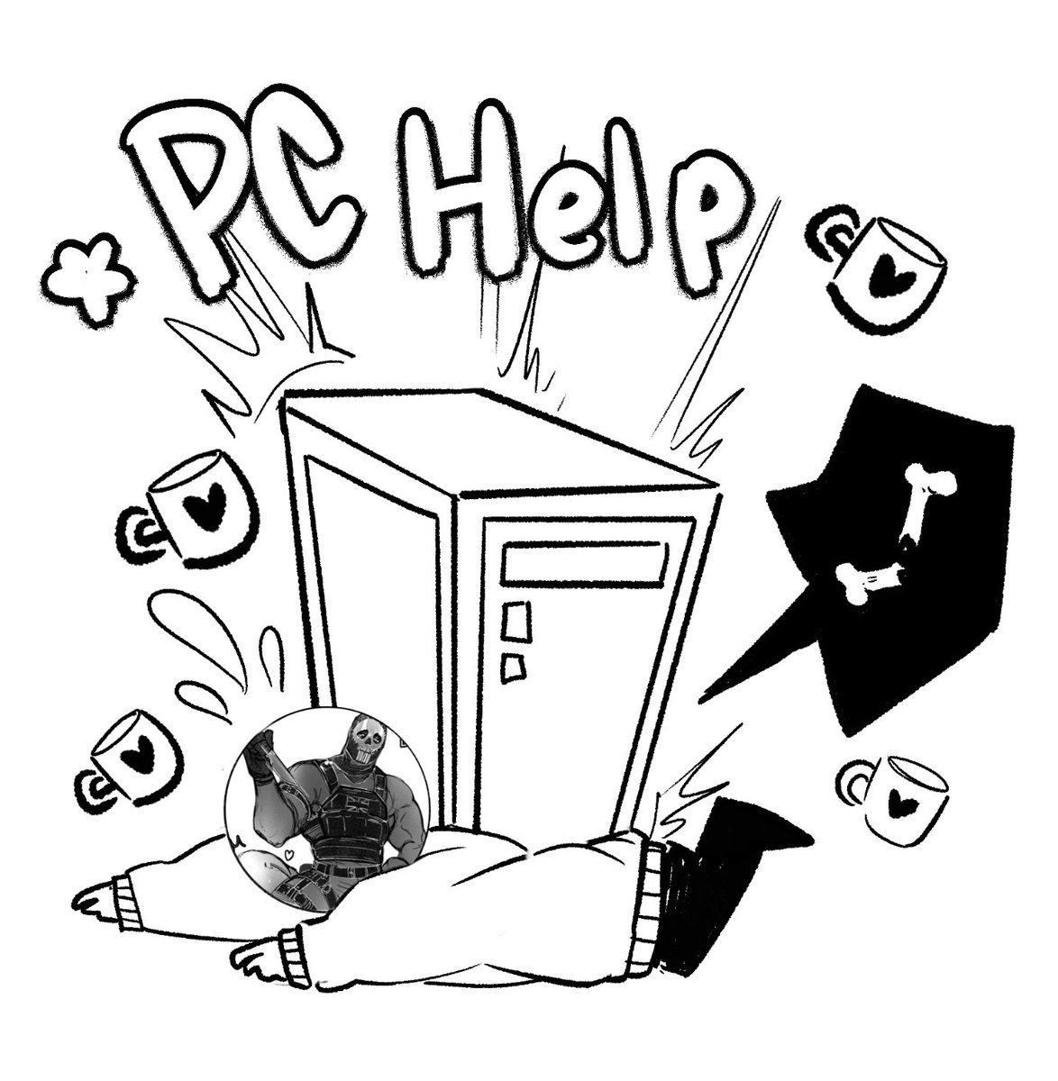 Hello friends! I bit the bullet and finally invested in a pc!  
But I’m sad to say due to financial implications and current affairs in U.S.A.

I’m struggling to finish setting up. If you would like to support me via ko-fi!  Id be super grateful 🖤