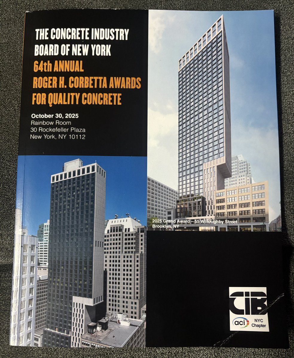KimMcKeon6's tweet image. On October 30th, Bryan accepted the Grand award for his first project at the Concrete Industry Board of NY Annual Banquet. You always knew you wanted to build great big buildings….you did it! So proud of you.