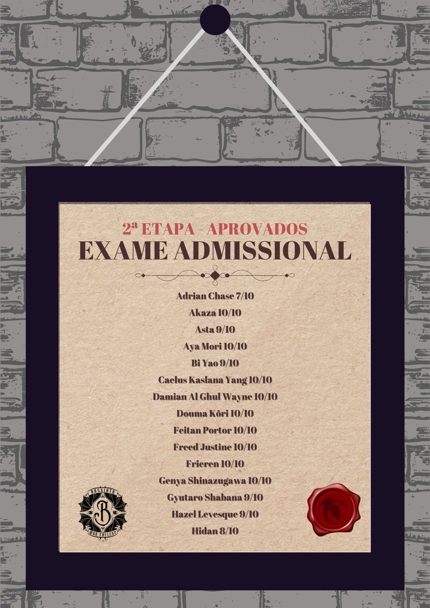 basgiathrpg's tweet image. 𝟐ª 𝐄𝐓𝐀𝐏𝐀 — 𝐀𝐏𝐑𝐎𝐕𝐀𝐃𝐎𝐒 — 𝐄𝐗𝐀𝐌𝐄 𝐀𝐃𝐌𝐈𝐒𝐒𝐈𝐎𝐍𝐀𝐋