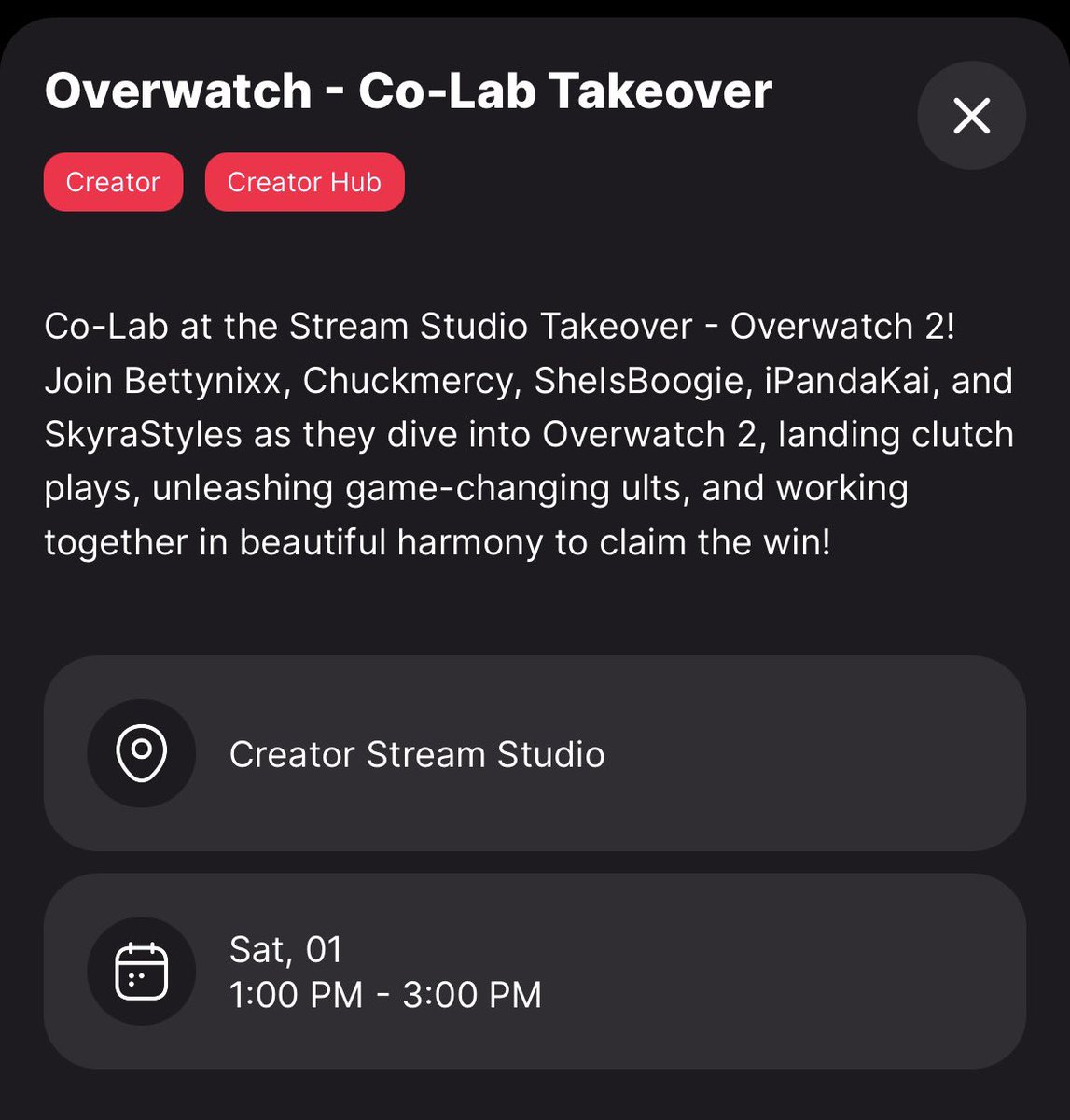 Ngl , seeing me on the schedule for Dreamhack …. Legendary 

To my goats!!! Ngl, we may have to get back on overwatch lol <a href="/bettynixx/">laboobie</a> <a href="/iPandaKai/">Big Poe</a> <a href="/SkyraStyles/">Dr. Skyra</a>