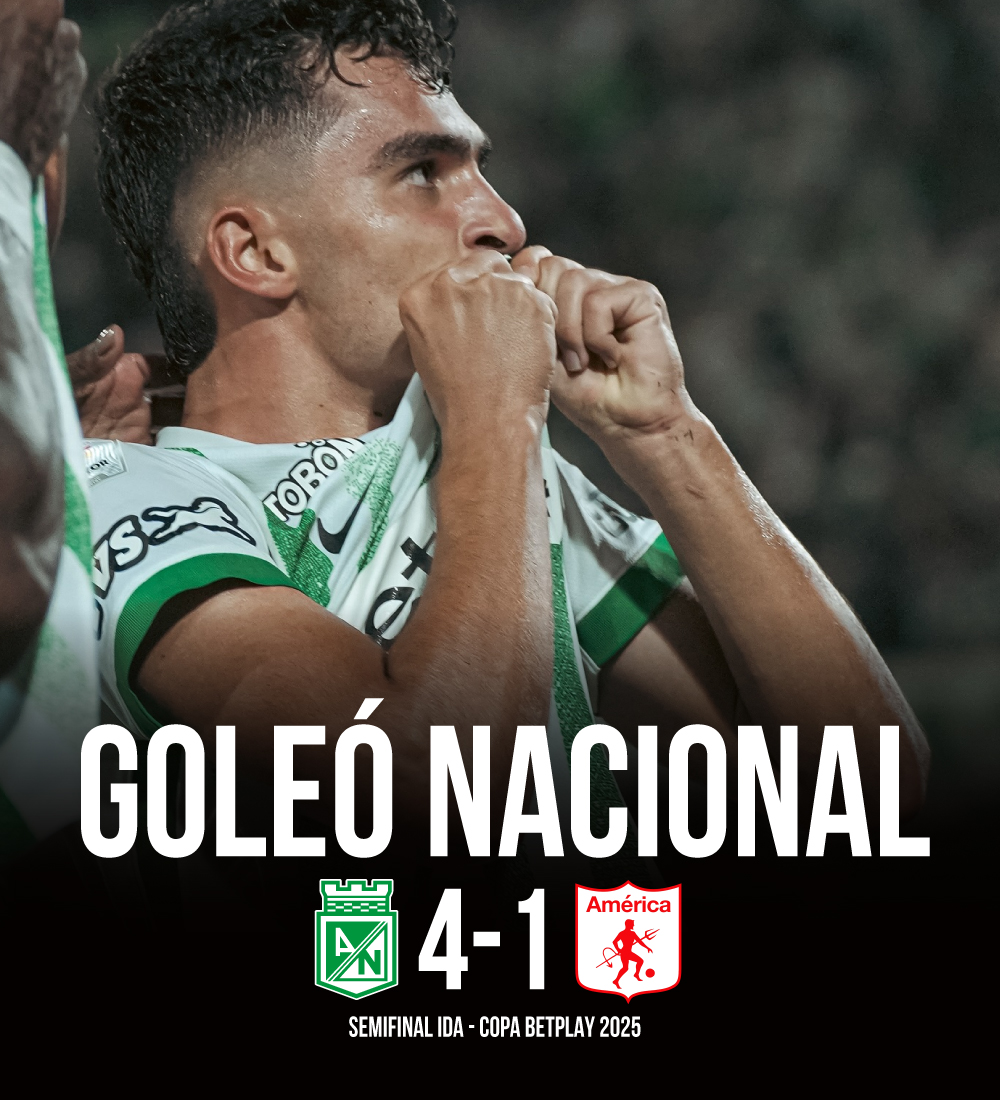 🅱️aile

¡¡ Goleó Atlético Nacional al América de Cali !!

#VamosNacional
#QueremosLaCopa