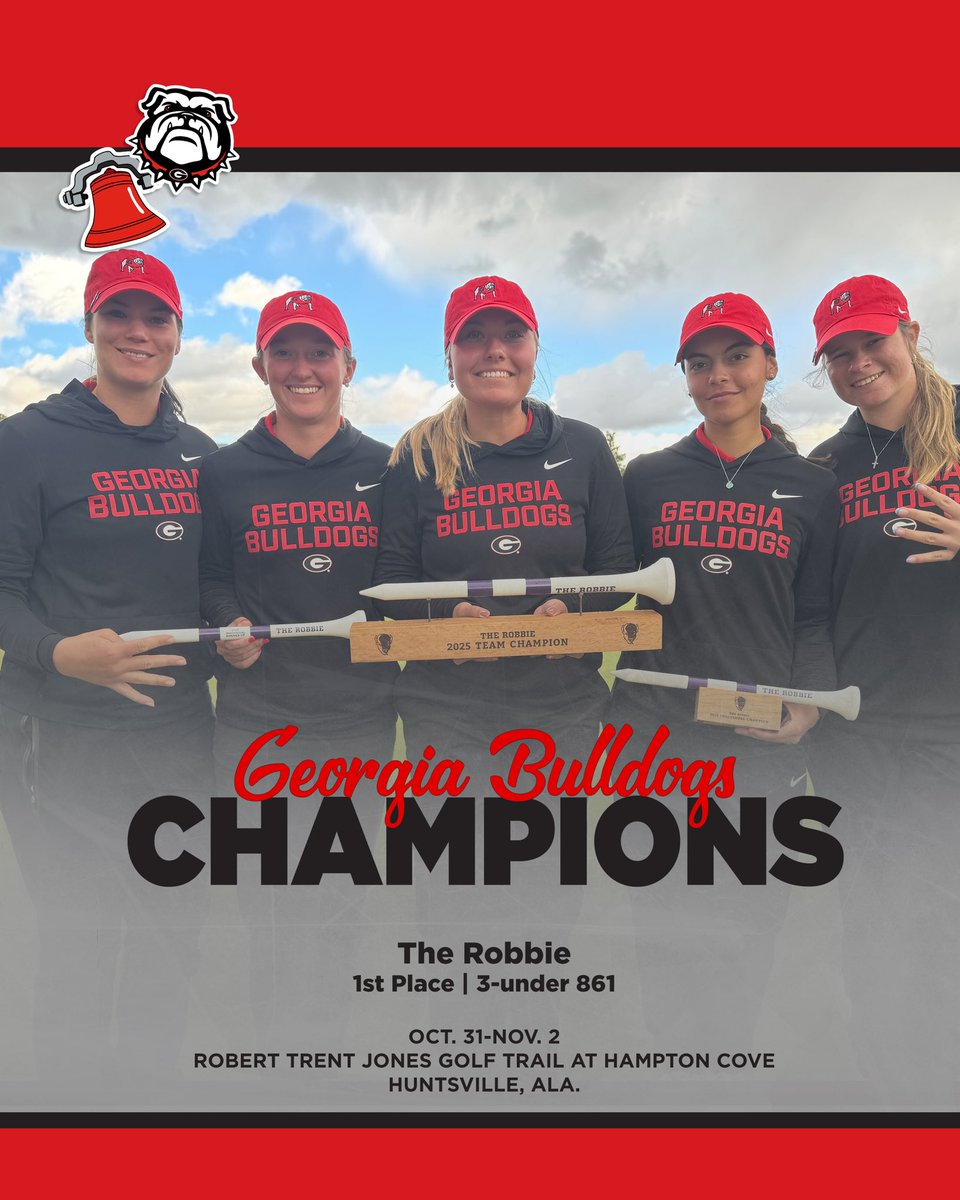 UGAWomensGolf's tweet image. That’s a wrap on The Robbie! The Bulldogs finished first with Maria Garcia earning herself the individual title!

📝gado.gs/dos

#GoDawgs