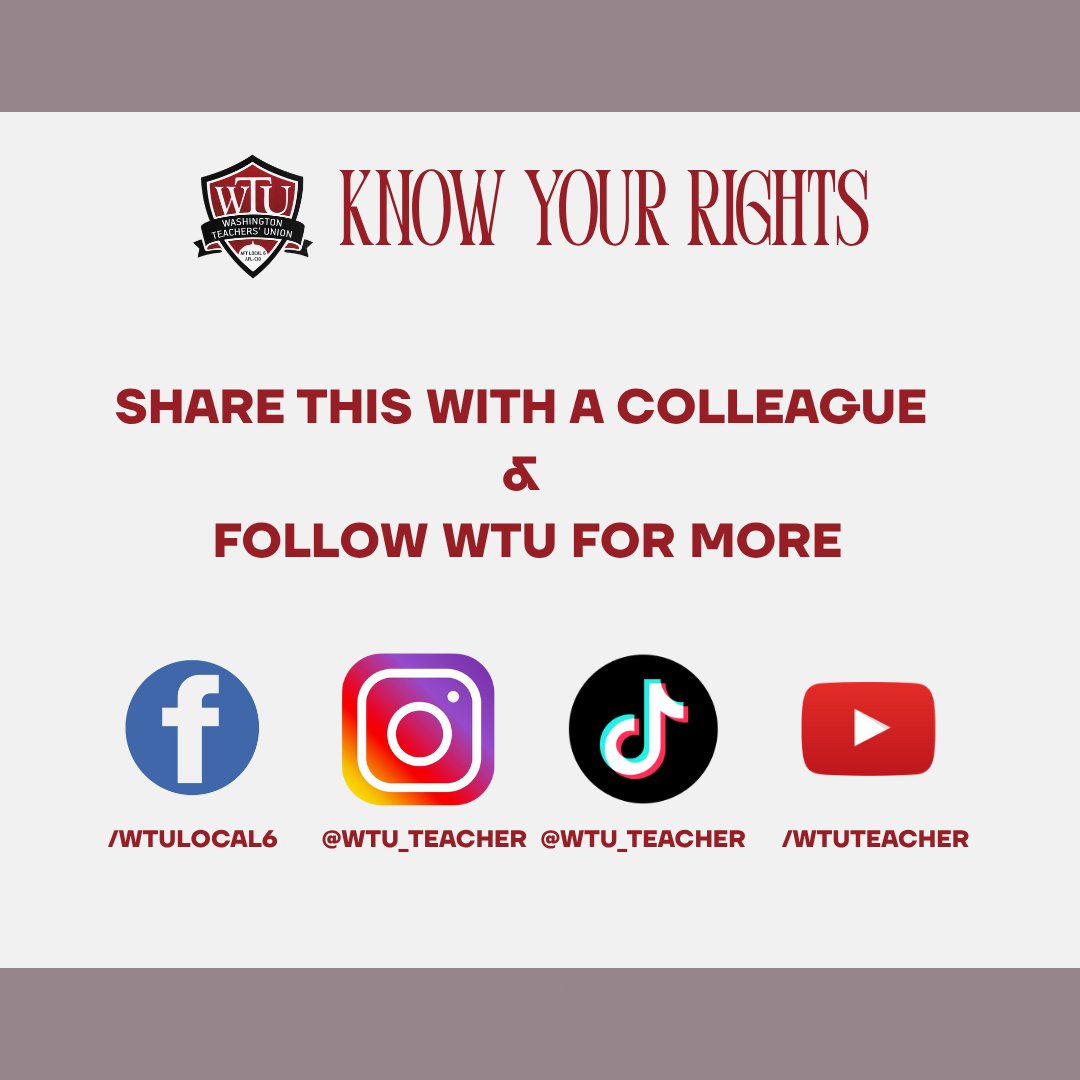 📋 WTU Support Form: forms.office.com/pages/response…

If you don't get your Half Day, please fill out our form. 

🗓️ Monday, Nov. 3rd is a half day
➡️ Morning: Records Keeping
➡️ Afternoon: WellnessWTU members are not required to attend PD or remain on site in the afternoon so take that