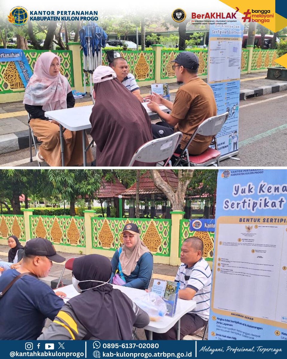 atr_bpnkprogo's tweet image. Minggu, 02 November 2025 

Hai #sobatatrbpnkulonprogo 

Terima kasih untuk Sobat yang sudah datang di stand Car Free Day (CFD) Kantor Pertanahan Kabupaten Kulon Progo.

 Kedatangan Sobat memberi semangat bagi kami untuk terus meningkatkan pelayanan pada masyarakat.

#CFD2025