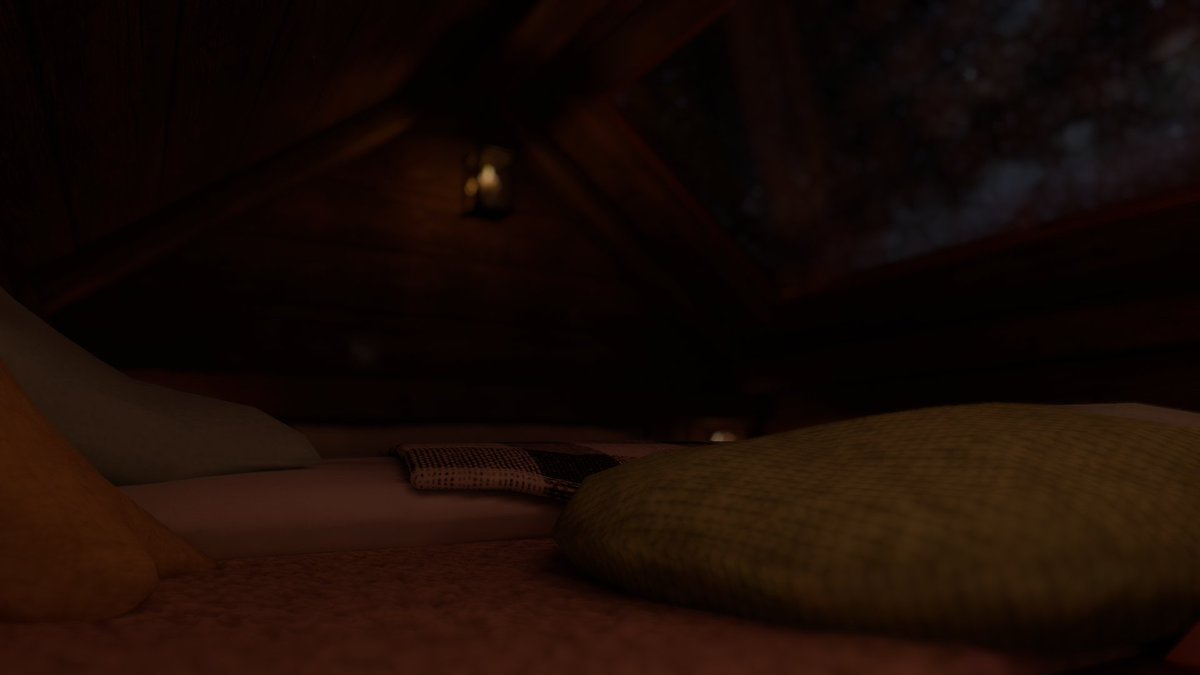 GlennSilverVRC's tweet photo. Ngl I don't often just chill in the same world day after day but @thad_gyther 's "Thad Tiny Library" I fucking love. Vibe is chill, Videoplayer positions perfect, Bed Cozy af. Genuinely go check out his world! (Wish Rain toggle, only thing missing lol)

#VRChat #VRC #vrchatworld https://t.co/ANWKQA9AWS