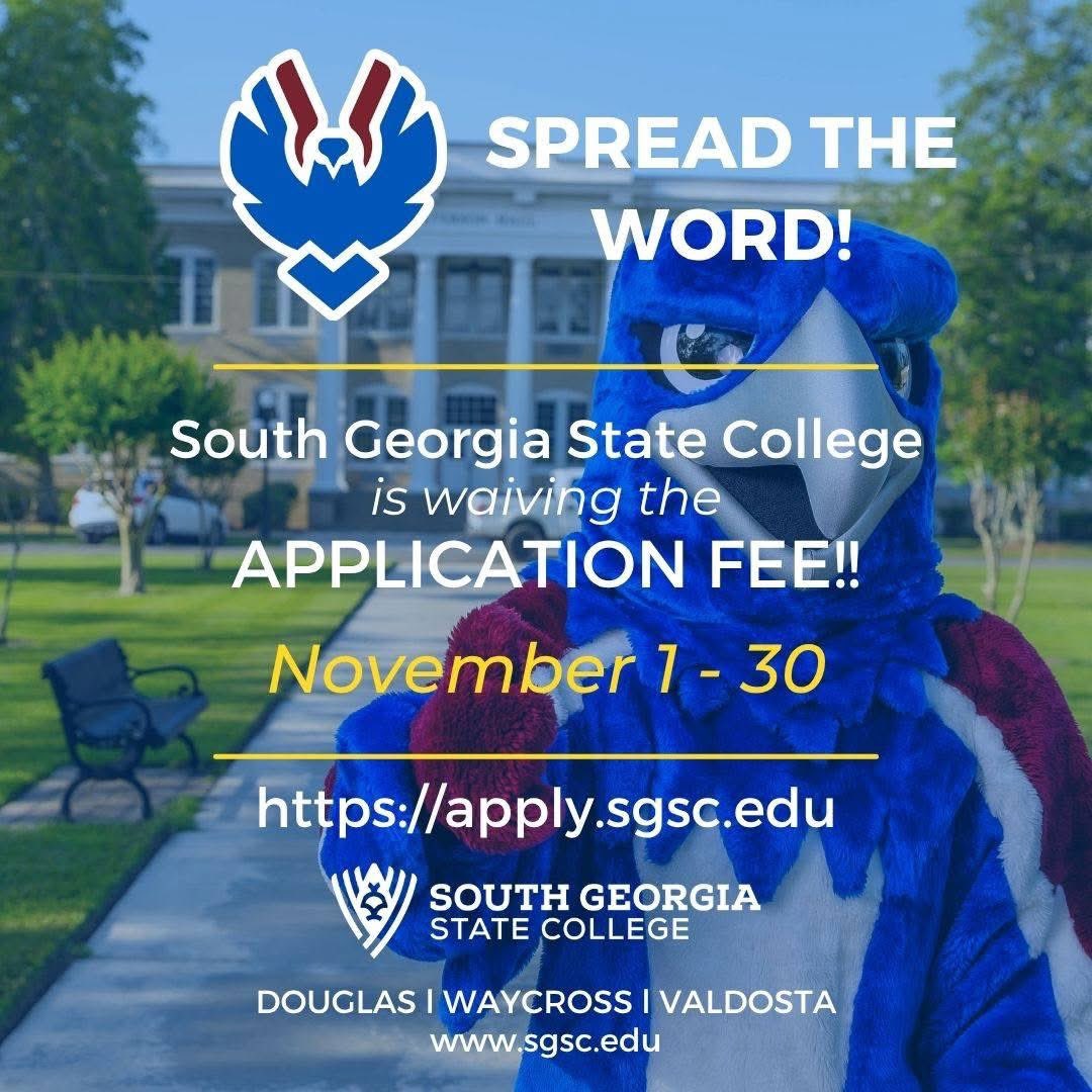 southGAstate's tweet image. November is here, and that means it is Free Application Month! If you&apos;re a high school senior dreaming of college, this is your chance to apply without any application fees!
apply.sgsc.edu
#FreeApplicationMonth #CollegeBound #FutureHawks