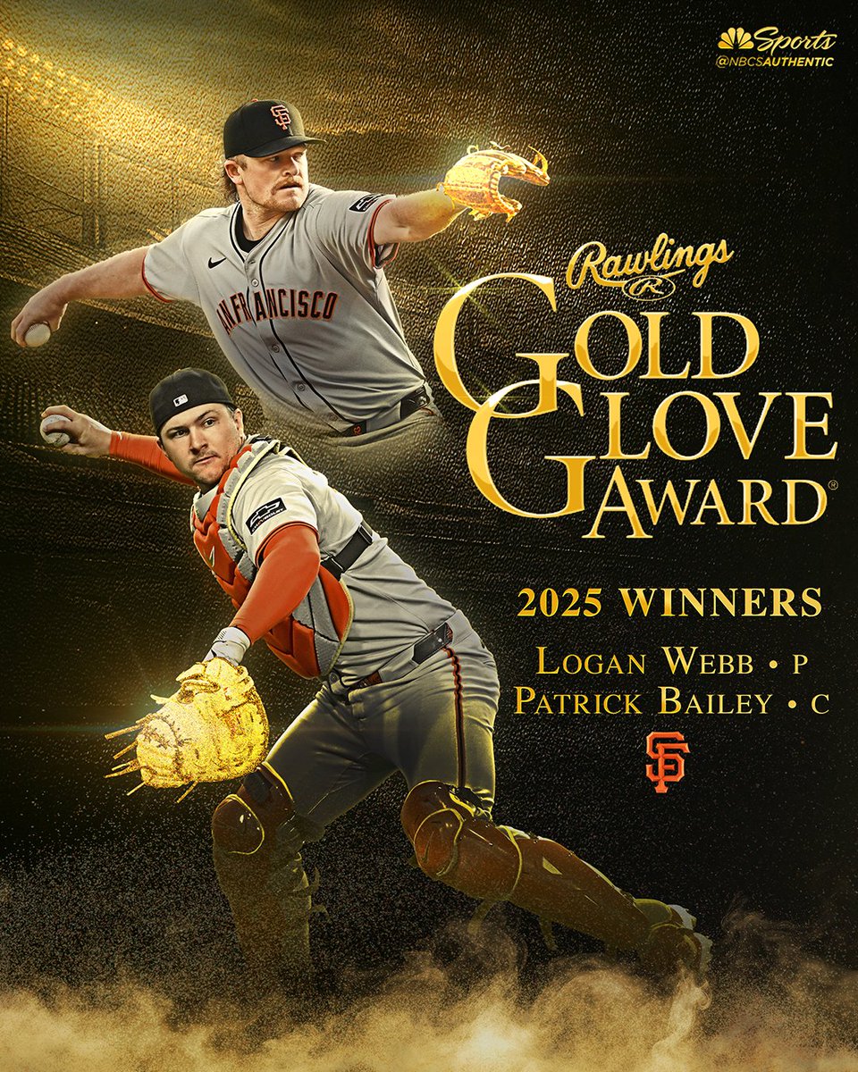 NBCSGiants's tweet image. Logan Webb won his first Gold Glove Award tonight, while Patrick Bailey became the first Giants catcher to win two 👏 (via @PavlovicNBCS)

Read more: bit.ly/47wDsic