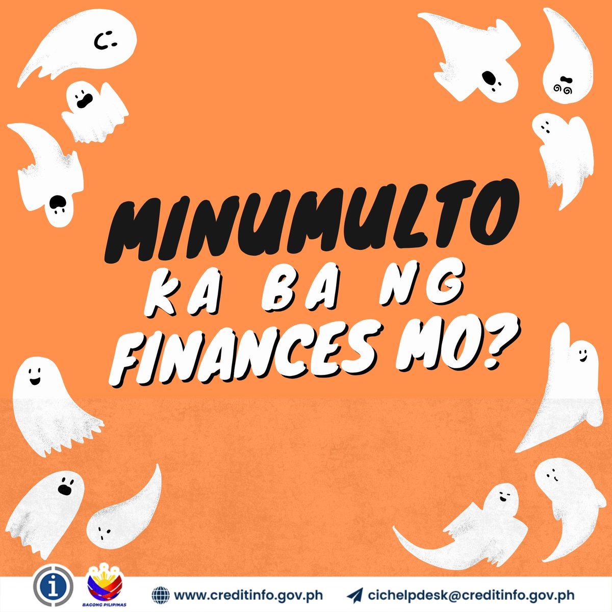 creditinfogovph's tweet image. 💬 𝗠𝗶𝗻𝘂𝗺𝘂𝗹𝘁𝗼 𝗸𝗮 𝗯𝗮 𝗻𝗴 𝗳𝗶𝗻𝗮𝗻𝗰𝗲𝘀 𝗺𝗼? 👻

Alamin kung paano makakuha ng credit report sa aming website: creditinfo.gov.ph/get-your-credi…

#KnowYourCreditScore #FinancialWellbeing
