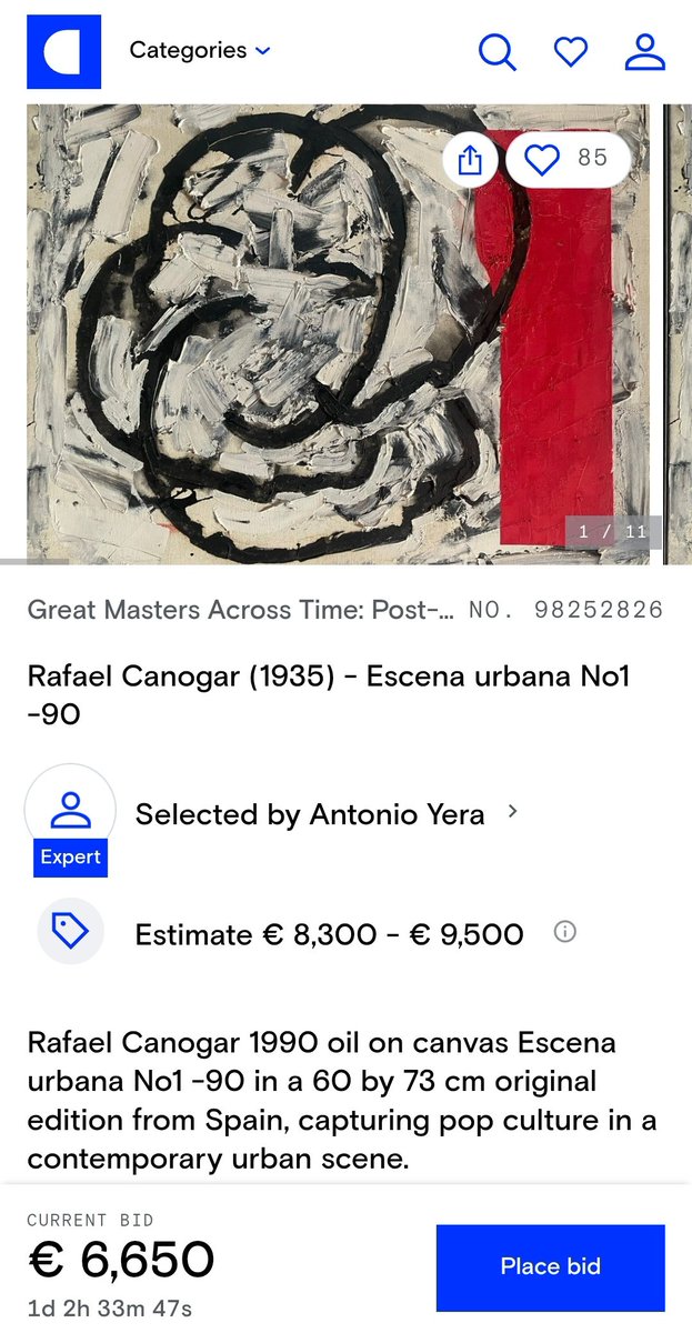 PratSanti's tweet photo. Mucho interés por esta escena urbana de #Canogar.
https://t.co/zimEIllUyl https://t.co/VpVgWiDIrH