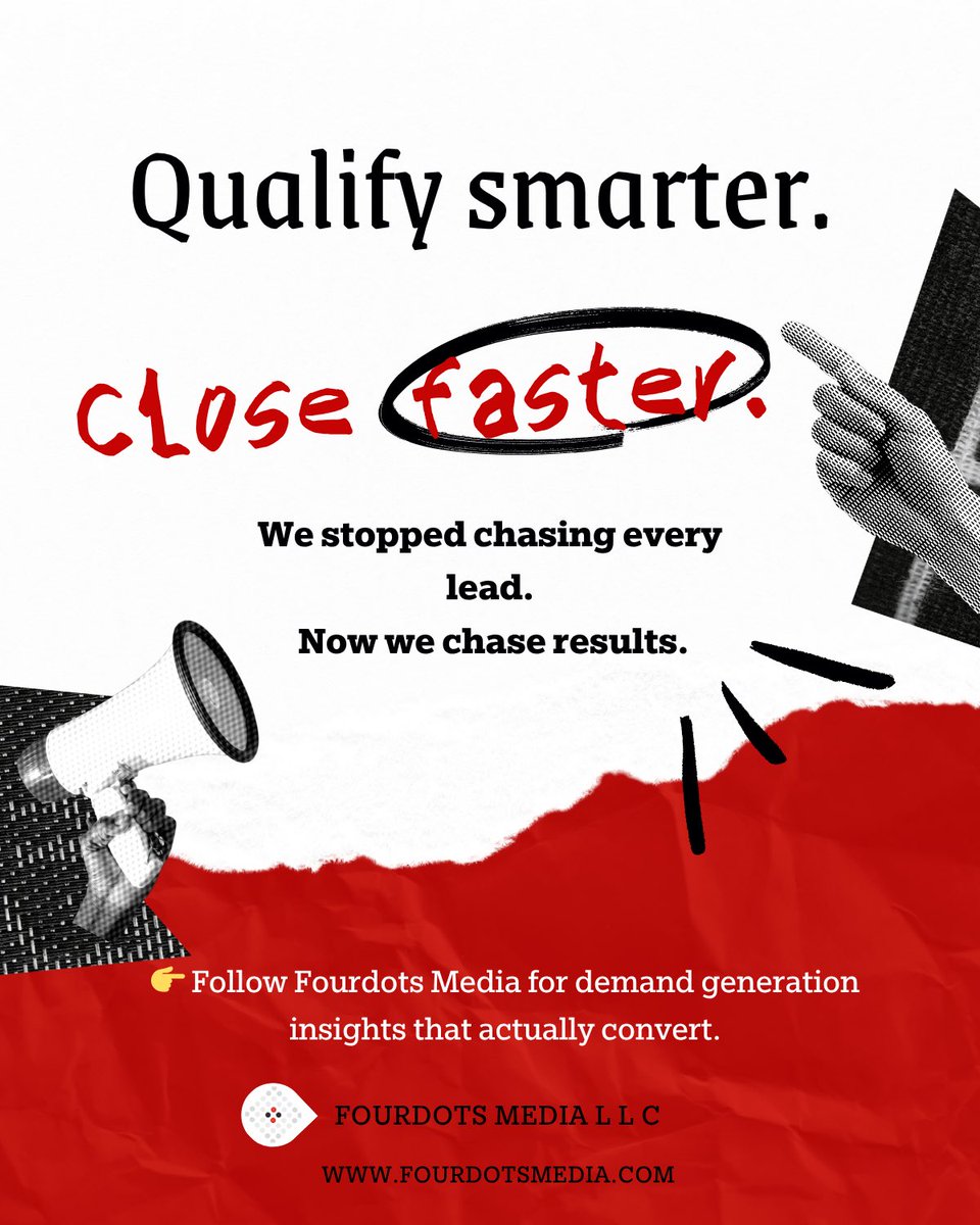 fourdots86's tweet image. We stopped chasing every lead.
Now we chase results.
Our 3-step BANT system—Define, Disqualify, Deep Dive—helps us turn chaos into qualified conversions.
Try it and see how much better your pipeline feels.
#LeadQualification #B2BLeads #SalesProcess #DemandGeneration