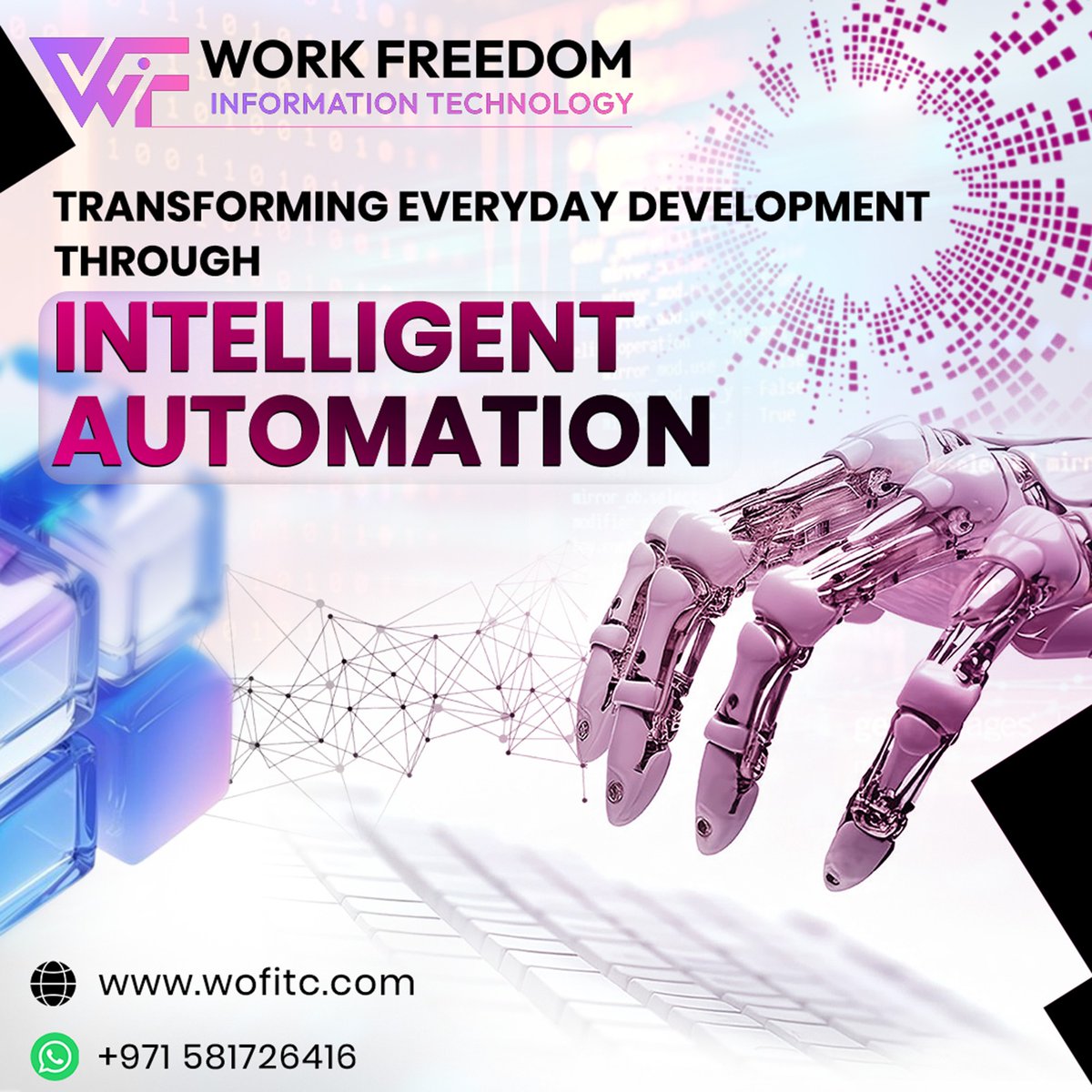 workfreedomit's tweet image. 💥 Transforming Everyday #Development through Intelligent Automation! 💡

We’re entering a new era where smart automation is redefining the way we build, test, and innovate. 

📞 WhatsApp Us: +971 581726416
Website: wofitc.com

#WebDevelopmentUAE #DubaiTech #UAE