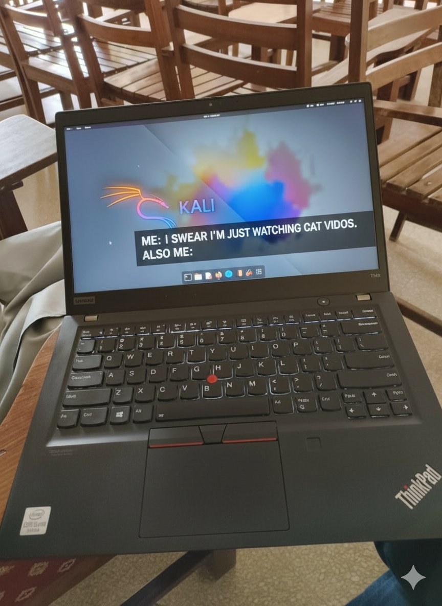 prog_naveed's tweet image. My &apos;casual&apos; Monday afternoon setup. Just trying to figure out if I left the stove on or if I accidentally launched a distributed denial-of-service attack on my neighbor&apos;s Wi-Fi. #KaliLinux #HackerLife #JustKidding ...mostly 😉