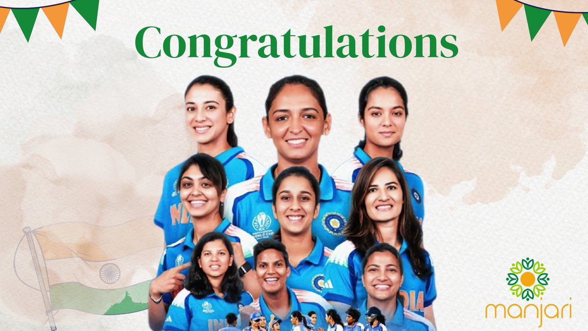 Historic win!🤩🎉 

<a href="/manjari_org/">Manjari Foundation</a>  extends its heartiest congratulations to each and every member of the Indian women's cricket team on winning the ICC Women’s Cricket World Cup 2025! We know what it takes for a girl to break barriers, challenge stereotypes, and make her presence