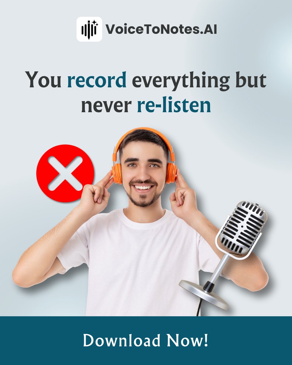 voicetonotes's tweet image. Stop replaying long meeting recordings!
With VoicetoNotes.ai, your voice turns into clear, structured notes instantly.
Perfect for pros, creators &amp;amp; leaders who value time
👉 Speak. It writes. You grow.

#VoicetoNotes #AIProductivity #NoteTakingApp
#hairston