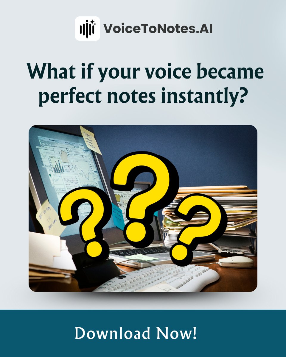 voicetonotes's tweet image. Stop replaying long meeting recordings!
With VoicetoNotes.ai, your voice turns into clear, structured notes instantly.
Perfect for pros, creators &amp;amp; leaders who value time
👉 Speak. It writes. You grow.

#VoicetoNotes #AIProductivity #NoteTakingApp
#hairston