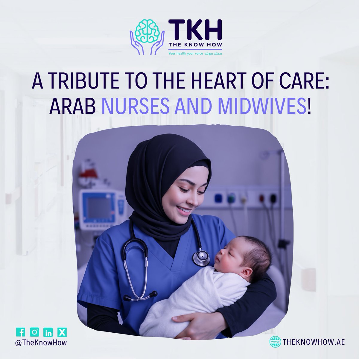 TheKnowHow_ae's tweet image. A Tribute to the Heart of Care: Arab #Nurses and #Midwives!
Stay tuned for our upcoming blogs on Midwifery and Palliative Nursing at theknowhow.ae/blog
Contact our global experts for trusted advice! theknowhow.ae
#ArabNursesAndMidwivesDay #HealthcareHeroes