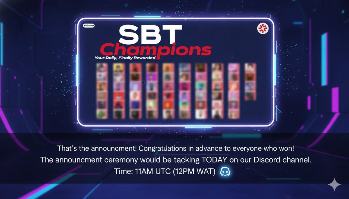 NgajiModu's tweet image. That&apos;s the announcement 🌝 

Congratulations in advance to everyone who won! 

The announcement ceremony would be taking place TODAY on our Discord channel. 

Time: 11AM UTC (12PM WAT).