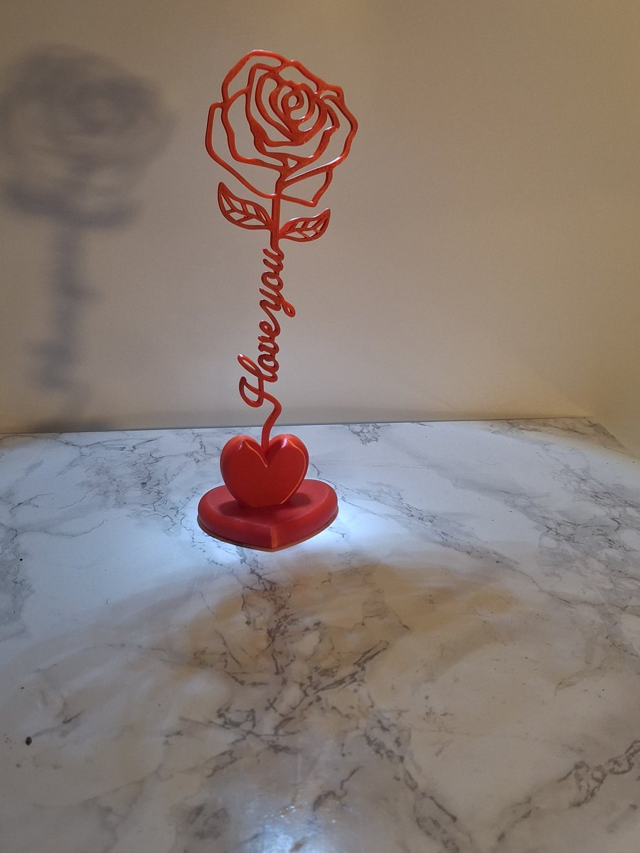 Project3Dprints's tweet image. I love you roses. #3DPrinting #rose #SmallBusiness #art #etsy