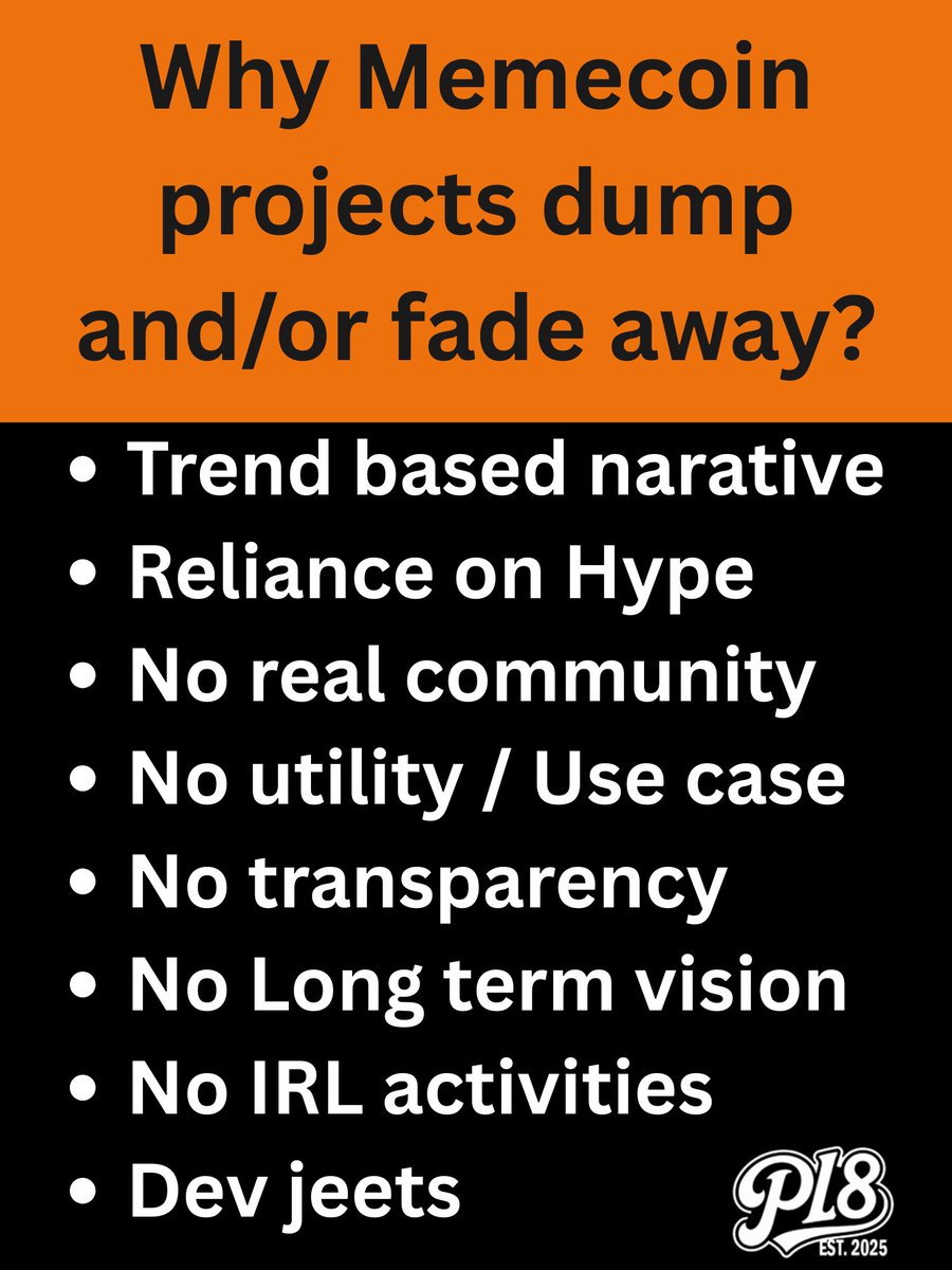 PL8Project's tweet image. Interesting facts about Memecoin projects !