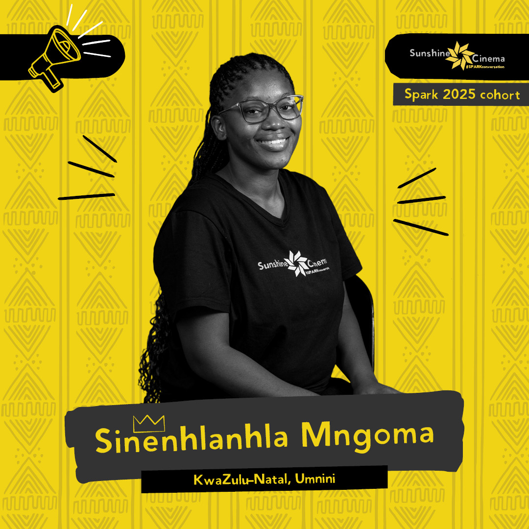 SunshineCinema's tweet image. 🌟Meet SPARK Ambassador Sinenhlanhla Mngoma from KZN! A leader, facilitator &amp;amp; storyteller using film to heal, inspire &amp;amp; empower her community. Through gig work &amp;amp; creativity, she’s proving that youth can drive change &amp;amp; build opportunities from the ground up. 🎬✨ #SPARKAmbassador