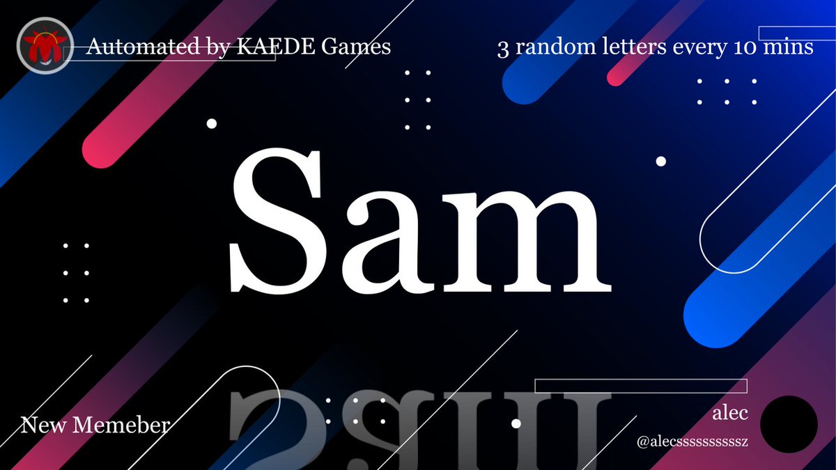 3letter_'s tweet image. Sam