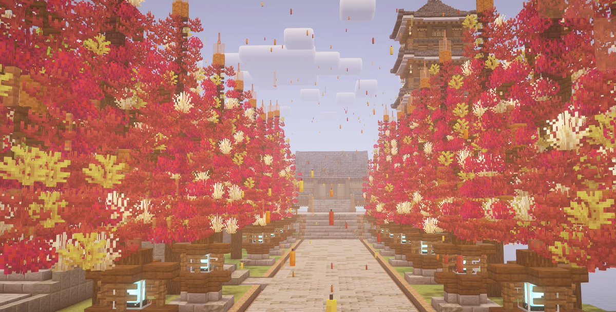 yuuConanv's tweet image. ＃建築カレンダー で作らせていただいた建築が紹介されてよかった!!
別視点の写真もあるので、見てくれるとありがたいです。
#夜空の冬 　#Minecraftbuilds 　＃Minecraft