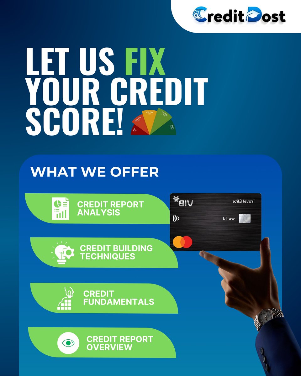 CreditDost's tweet image. Fix your credit score the smart way! 💳✨
Learn report analysis, credit building, and smart finance techniques with Credit Dost Learning. 🚀
DM ‘MASTERCLASS’ to begin today! 💼
#CreditDostLearning #ImproveCreditScore #CreditRepairIndia #CIBILAwareness #SmartFinance
