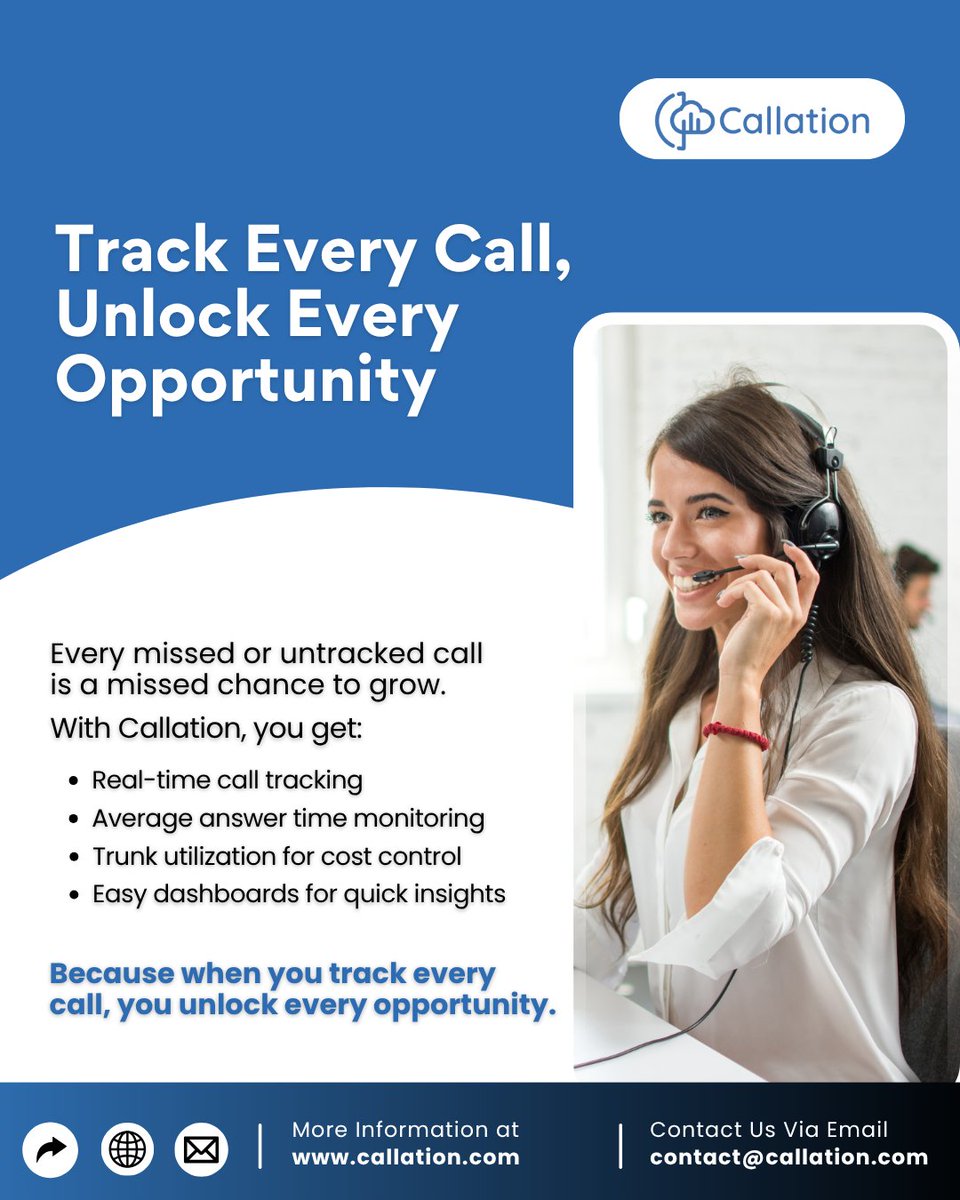 callation's tweet image. With Callation, you can track every call, monitor response times, and make sure no opportunity slips away again.
#BusinessIntelligence #CallData #CXStrategy
#Callation #SalesTools #CallReporting #BusinessGrowth #SalesTech #StartupTools #SmarterSales #SalesEnablement #WorkSmarte