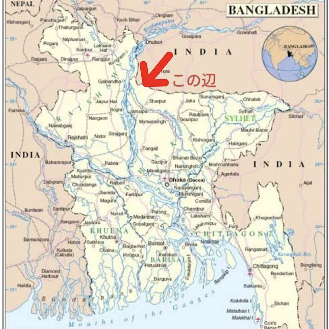 english_kc1948's tweet image. 《#南出先生バングラデシュ滞在記》⑧🇧🇩 ジャマルプール県北端、先住少数民族マンディのコミュニティがあるボクシゴンジ郡へ。専業農家だった祖父母の村を思い出す風景。26年前NGOの小学校で教員だったA先生と再会🤩
#神戸女学院大学国際学部 #グローバルスタディーズ学科 #バングラデシュ少数民族