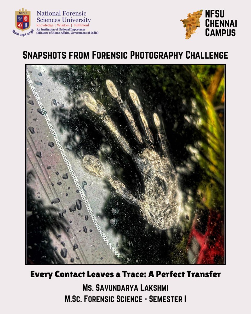 NFSUinChennai's tweet image. Proud to share highlights from @NFSUinChennai  Photography Competition! These snapshots aren&apos;t just beautiful; they demonstrate the keen observation and meticulous focus that is essential in forensic science.

#ForensicScience #ArsonInvestigation #PaperAnalysis #CrimeLab #Locard