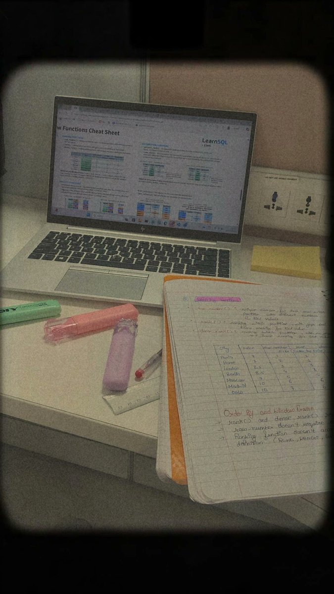 DK_Coder_Girl's tweet image. A slow morning with highlighters, SQL sheets, and soft focus ✨
Learning something new every day 🌿 #MorningStudy #Motivation