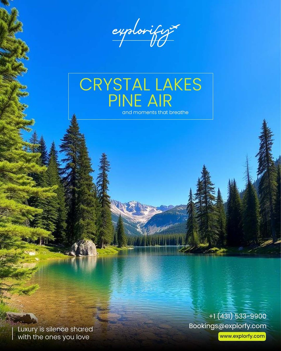 Explorify_Group's tweet image. Breathe in peace, reflect in color 💧✨ #MomentsThatBreathe
#Explorify #CrystalLakes #NatureLuxury #PeacefulEscape #ExploreBeyondMaps #MountainRetreat #LakesideDreams #TravelWithExplorify #PureNature #FindYourCalm