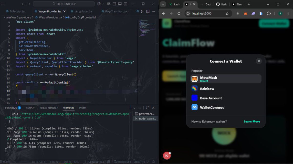 EmperorMikel_'s tweet image. Good morning Builders 👑
It’s a fresh month and a fresh week, shall we get it started?

Just experimenting and building a little project with @rainbowdotme’s kit.  
RainbowKit is a sleek and developer-friendly tool that makes wallet connection seamless. If you’re building a Web3…