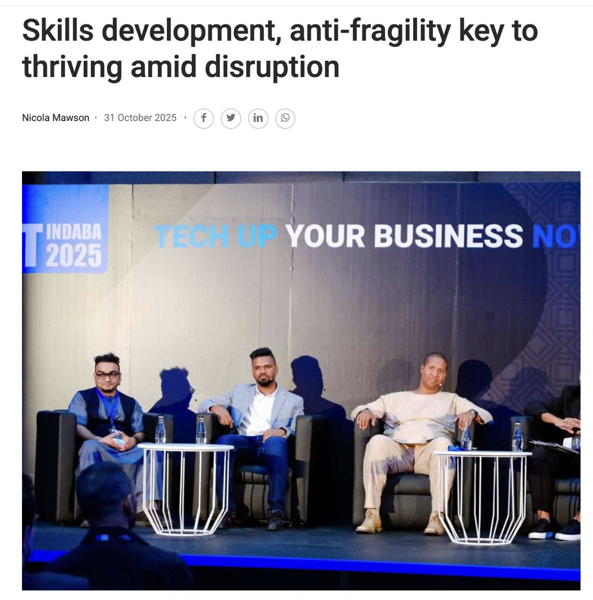 Inyathelo's tweet image. With youth unemployment above 60 percent, IT leaders stress the urgent need for strategic skills development, mentorship programmes and anti-fragile organisational thinking:
cio-sa.co.za/articles/skill…

#youth #unemployment #SkillsDevelopment