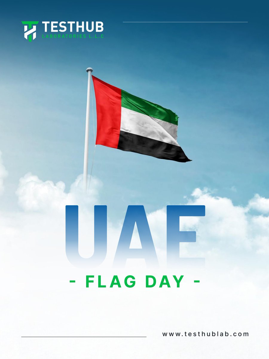 TesthubLab's tweet image. Flying high with pride, celebrating the spirit of the UAE! Happy Flag Day! 🎉
.
.
#UAEFlagDay #ProudlyEmirati #UnityInColors #CelebrateUAE #NationalPride #EmiratiSpirit #FlagDay2025
