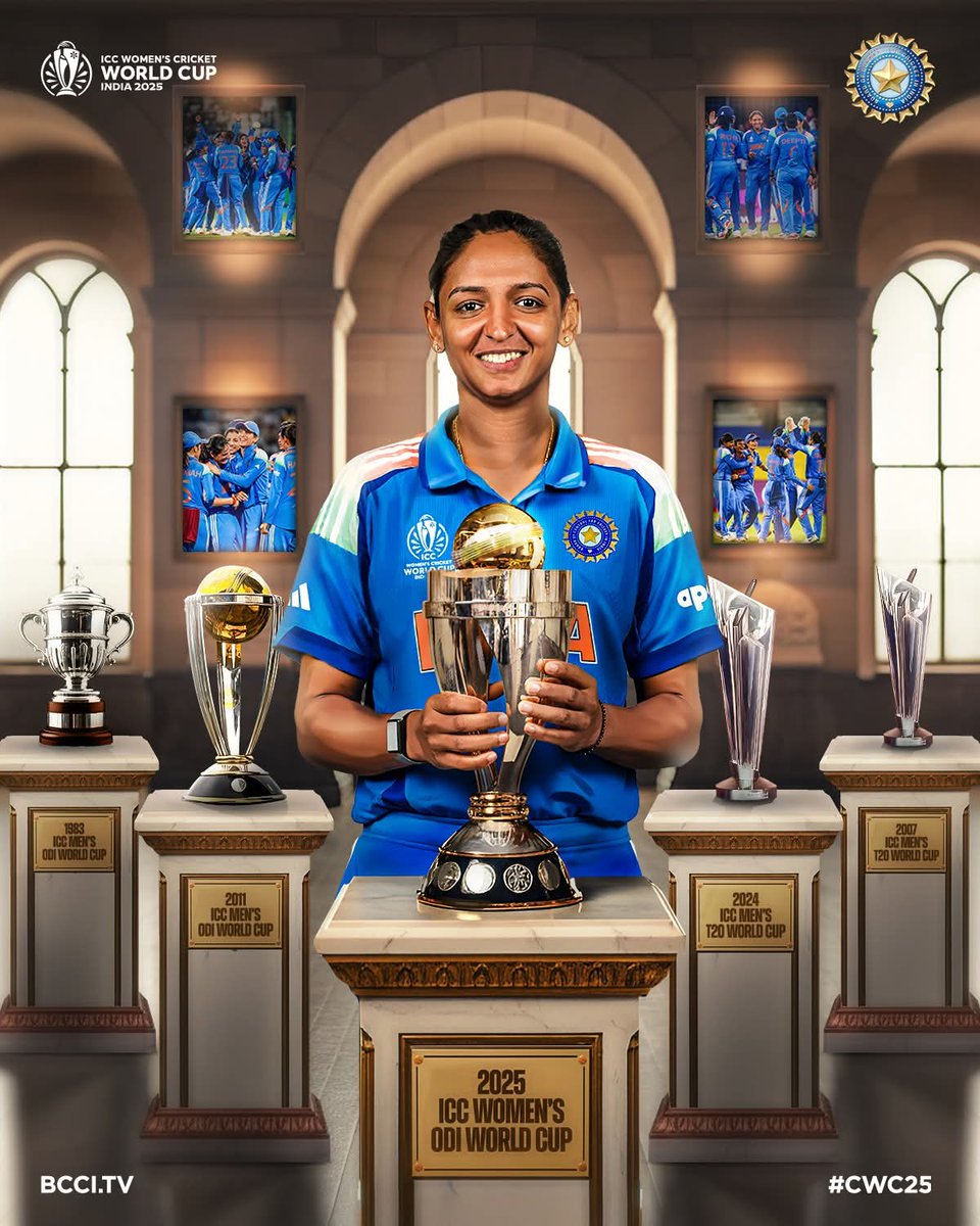 SourishEight's tweet photo. Seeing the finals in 2017, 2020 CWG 2022, and 3 consecutive losses in this world cup, the 🇮🇳 Women have given us a sporting moment for decades to come! So proud to see the ex-cricketers lift the 🏆 as well!
 
This has been extremely heartwarming! Thank you for everything! 🙏🏽 https://t.co/me8uqUqDi0