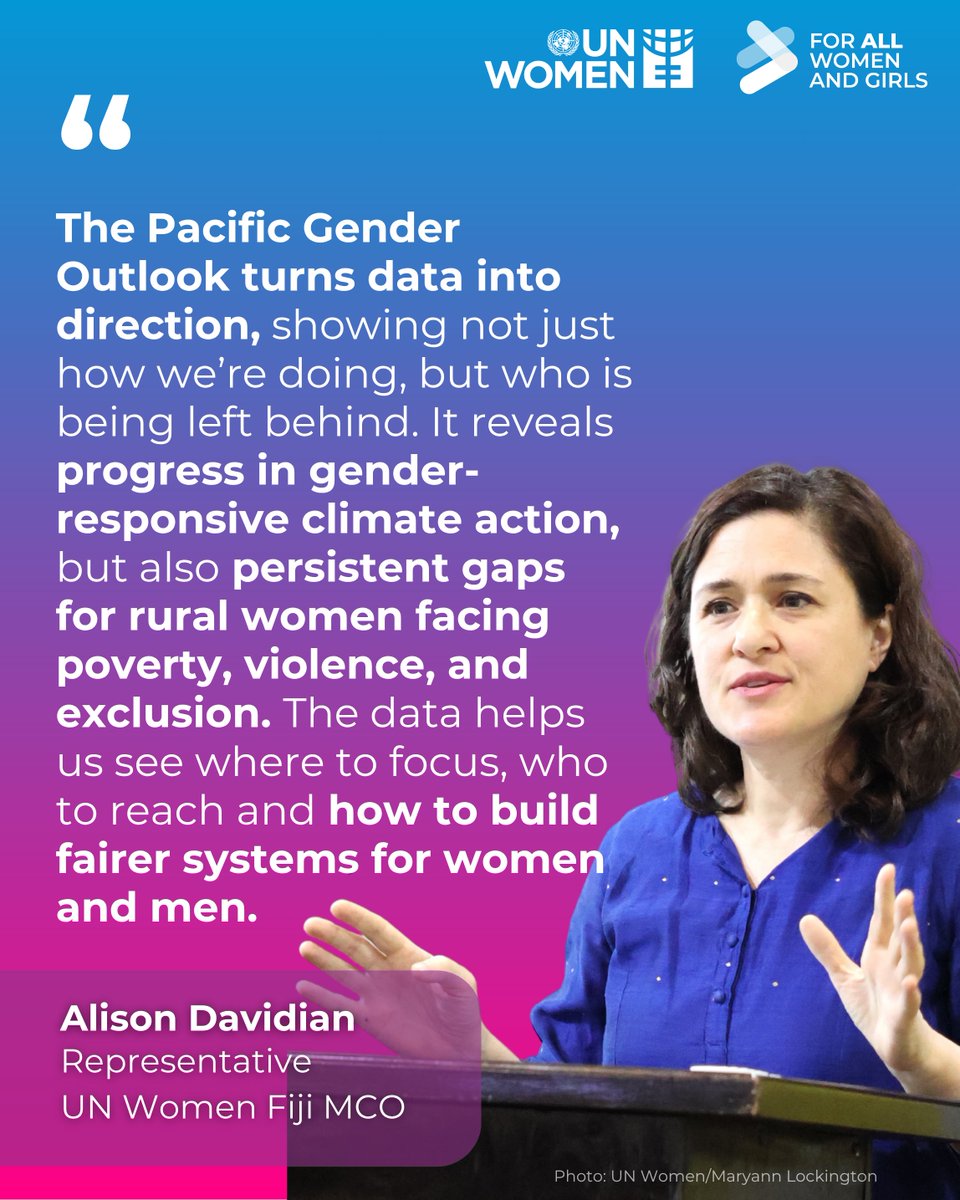 unwomenpacific's tweet image. #Pacific | 📊NEW RELEASE: Pacific Gender Outlook

We’re proud to launch the Pacific Gender Outlook, a vital tool for inclusive policy-making in the Pacific.

Produced by @UN_Women  and @spc_cps 

👉🏾 unwo.men/ouIY50Xlyuj
#GenderData #WomenCount #SDGs