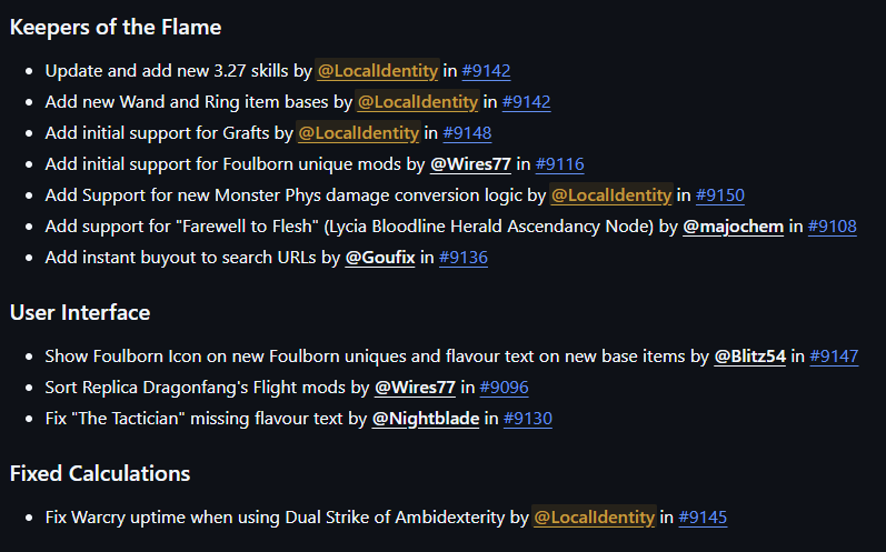 Localldentity's tweet image. PoB 1 v2.58.0 is out with support for the new 3.27 skills, base types, and initial support for grafts and their mods

Adds support for the new monster / spectre phys damage conversion multiplier (you might want to look at the third picture....)

Plus a bunch of fixes