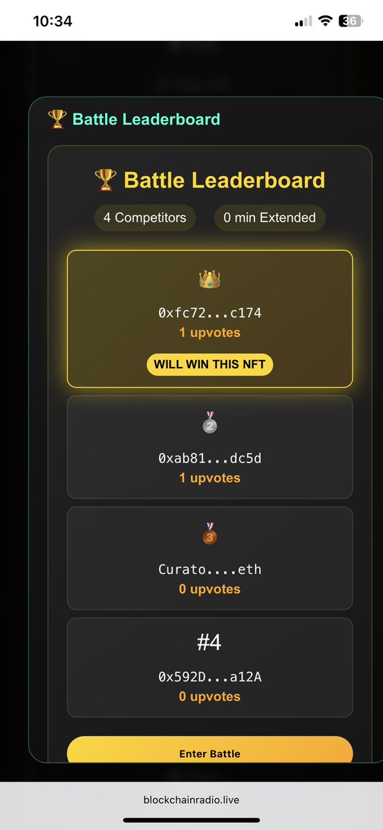 1 hour left until the <a href="/cryptovoxels/">Cryptovoxels</a> bucket winner is selected the battle is heating up! Last chance to swoop in to win this nft! blockchainradio.live/nft-giveaways.…